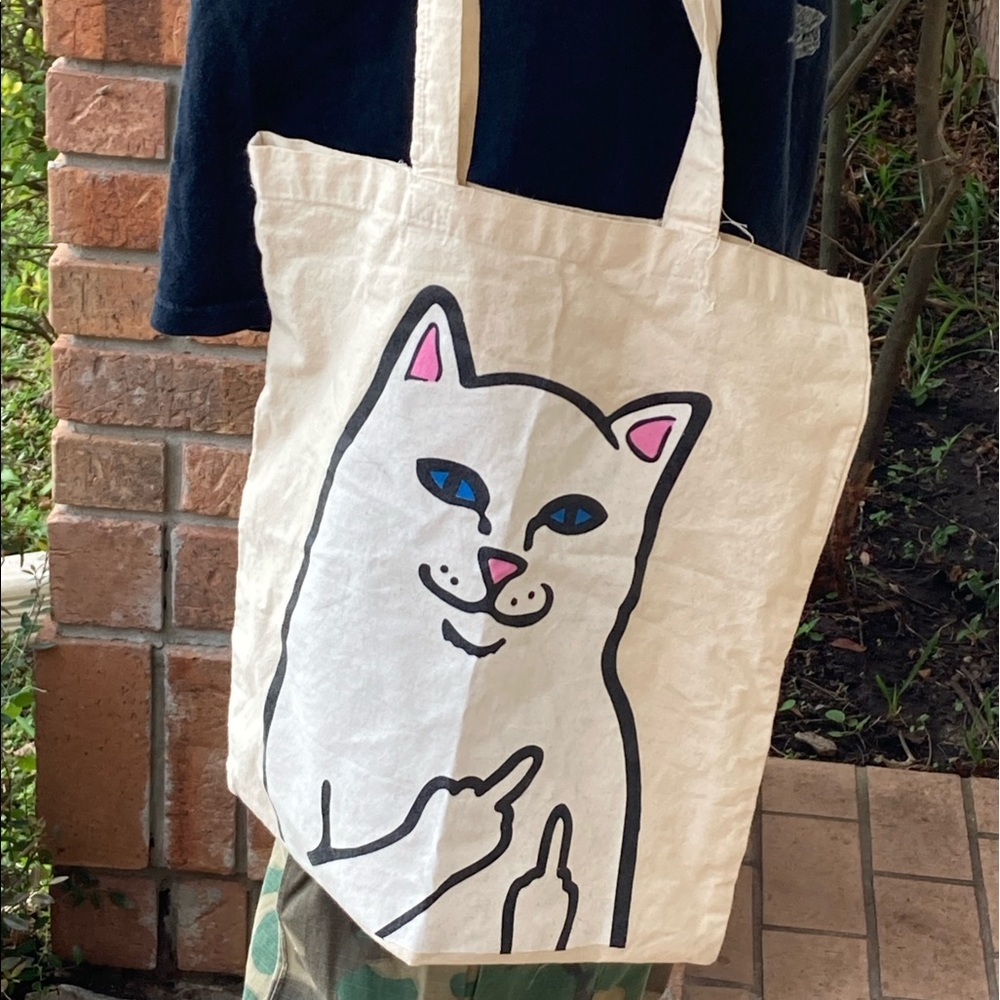 Rip N Dip Reusable Cat Tote Bag